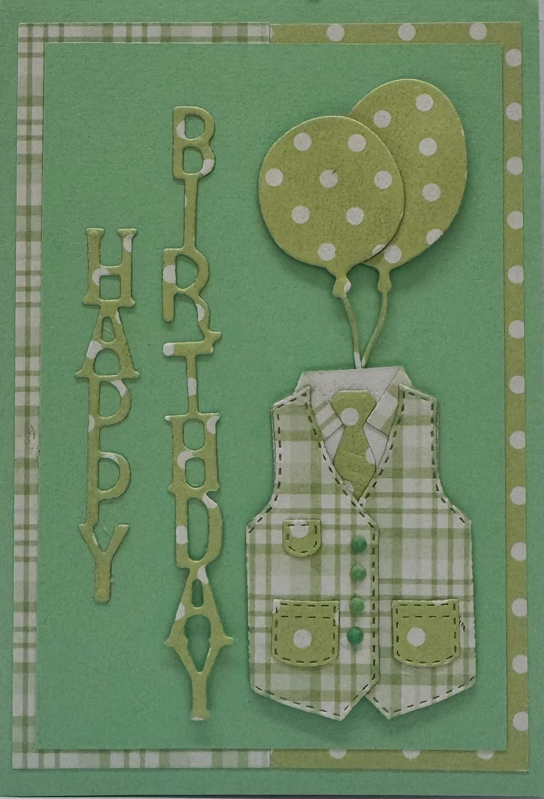 Checkered Green Waistcoat