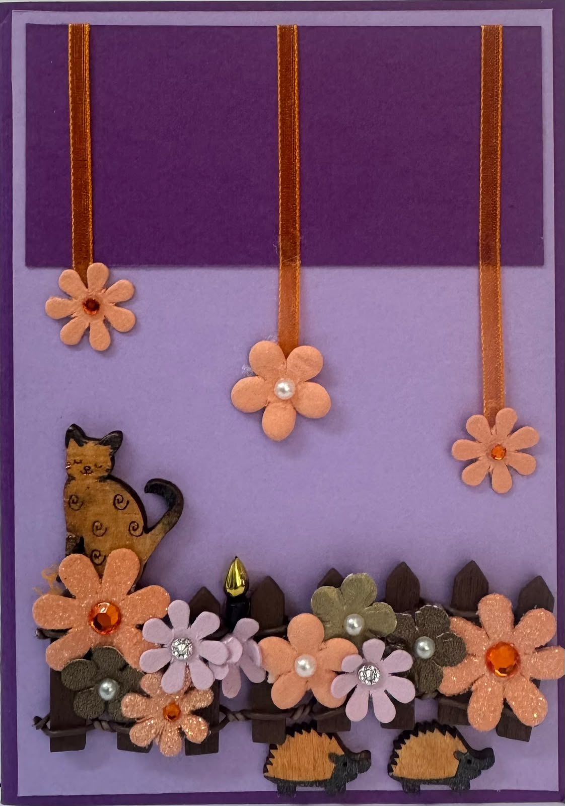Peach Flower & Cat